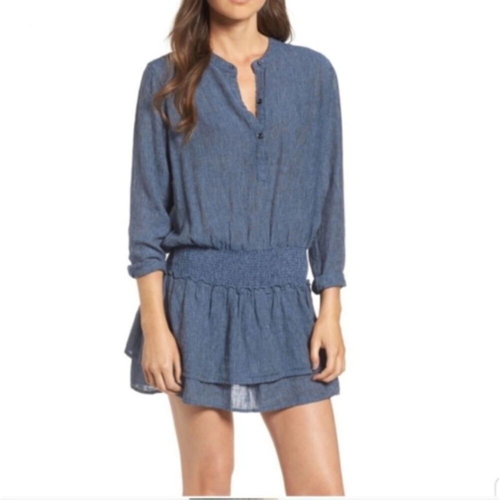 Rails Juliette Salem Dropped Waist Striped Mini Dress Tunic Boho Womens L